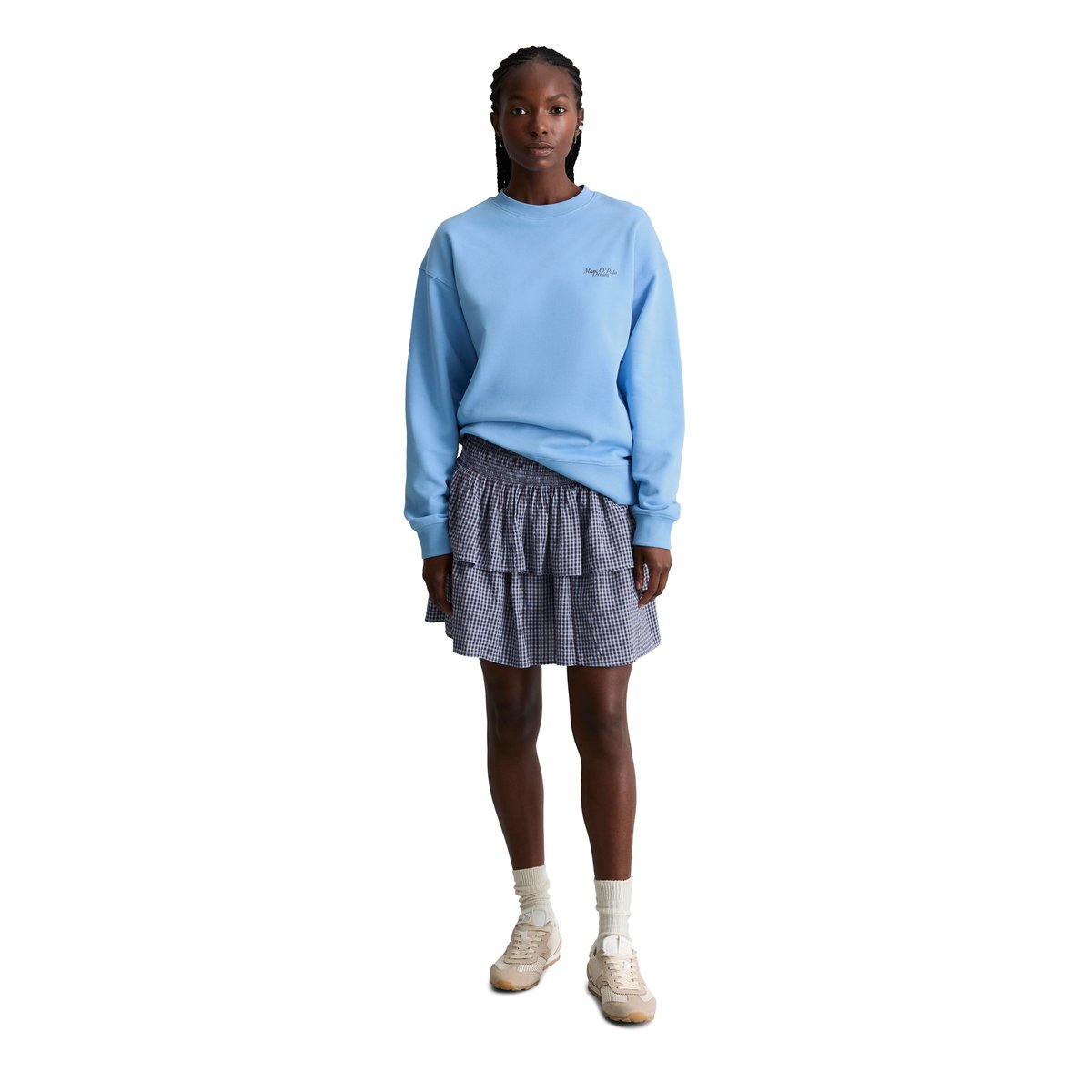 Sweat-shirt oversize en French Terry doux bleu moyen, MARC O’POLO DENIM