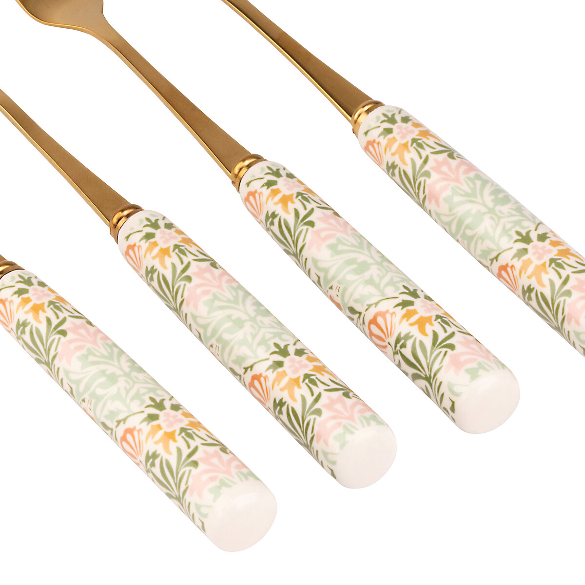 Set of 4 Kitchen Garden Cake Forks multi-coloured, WILLIAM MORRIS AT HOME