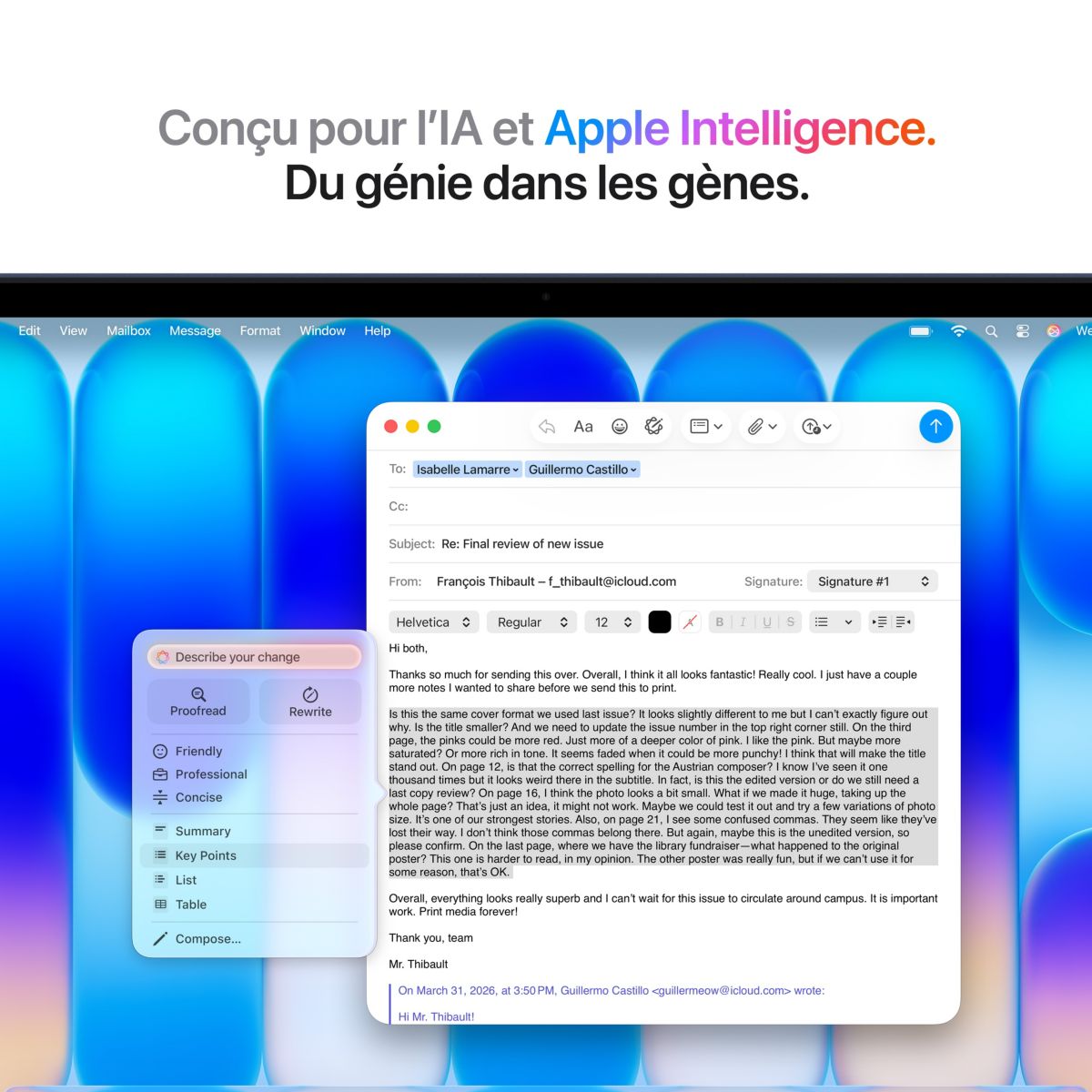 Ordinateur Apple Neo Puce A18 Pro CPU 6 / GPU 5 coeurs Mémoire RAM 8Go Stockage 256Go SSD Indigo couleur unique, APPLE