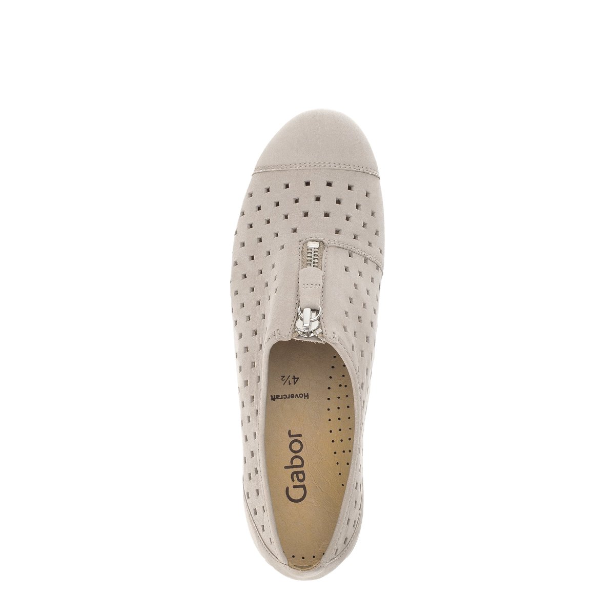 Ballerines en  à talon décroché effet galvanisé beige, GABOR