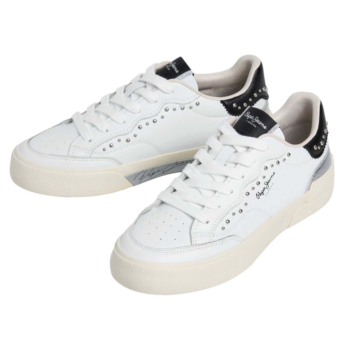 Baskets Combinées Avec Clous argent, PEPE JEANS