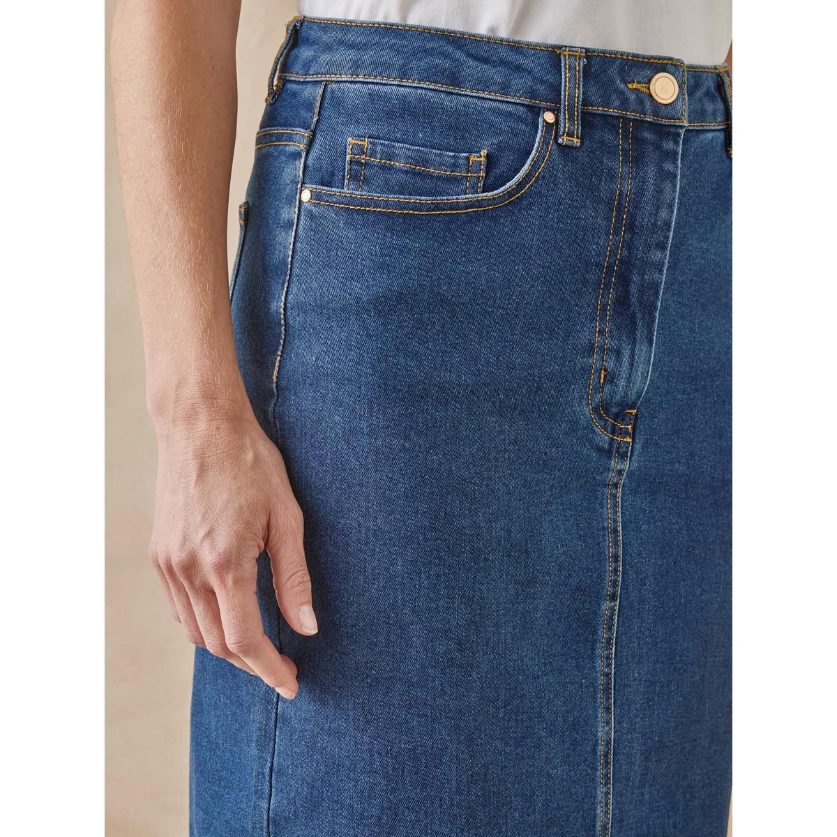 Jupe en jean denim stone, DAXON
