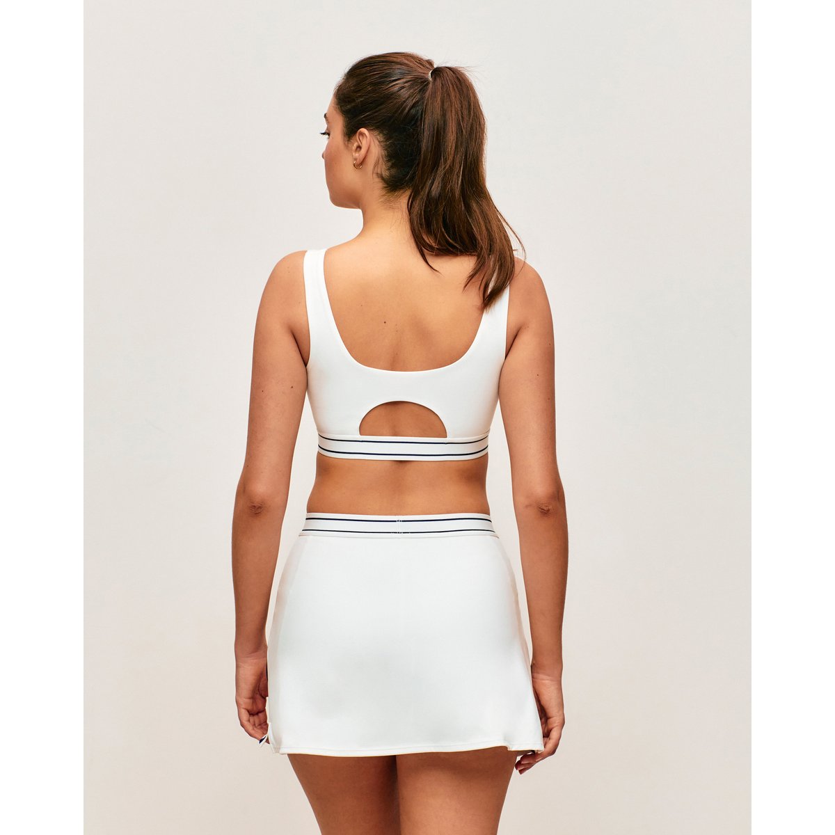 Brassière de sport en microfibre chocolat WIMBLIZ ecru, UNDIZ