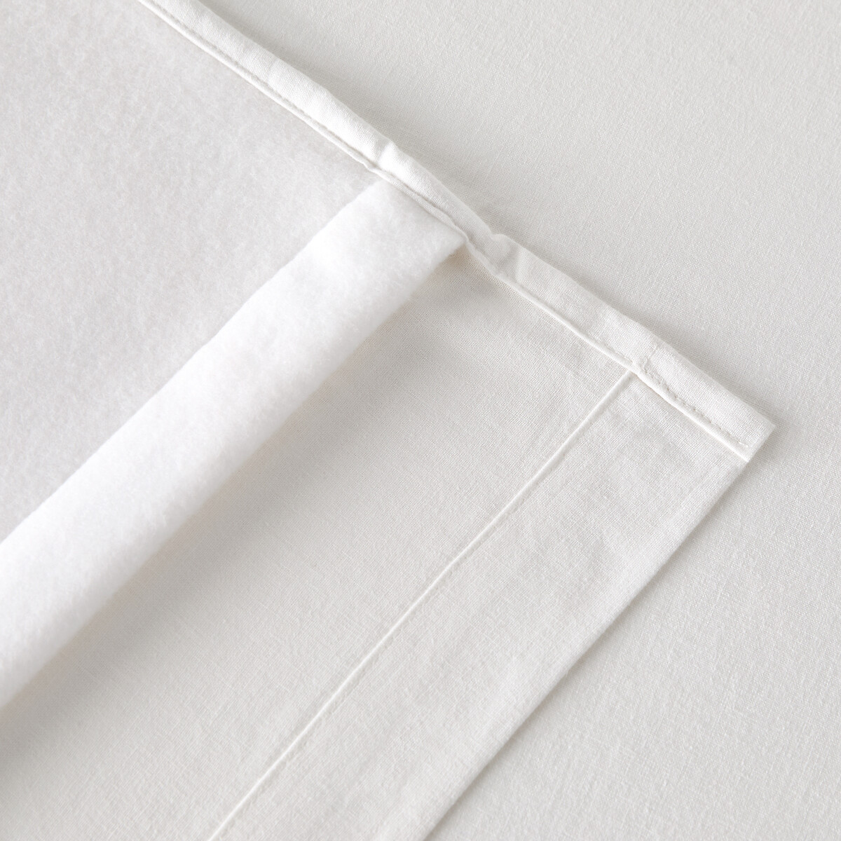 Rideau thermique, lin et coton, à pattes cachées, LINCOT blanc, LA REDOUTE INTERIEURS