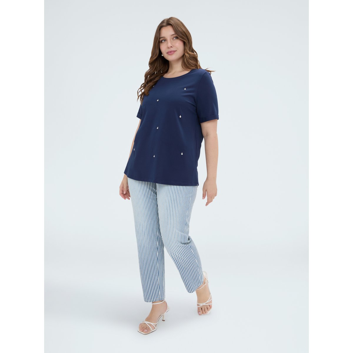 T-shirt avec breloques bleu, FIORELLA RUBINO