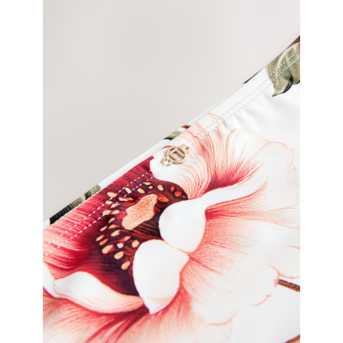 Bas de bikini fleurs blanches et rouges, NEXT