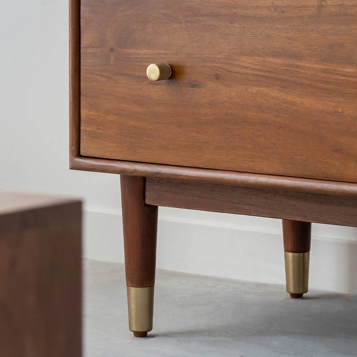 Commode en bois d'acacia et métal EMIEL bois clair, MADE IN MEUBLES