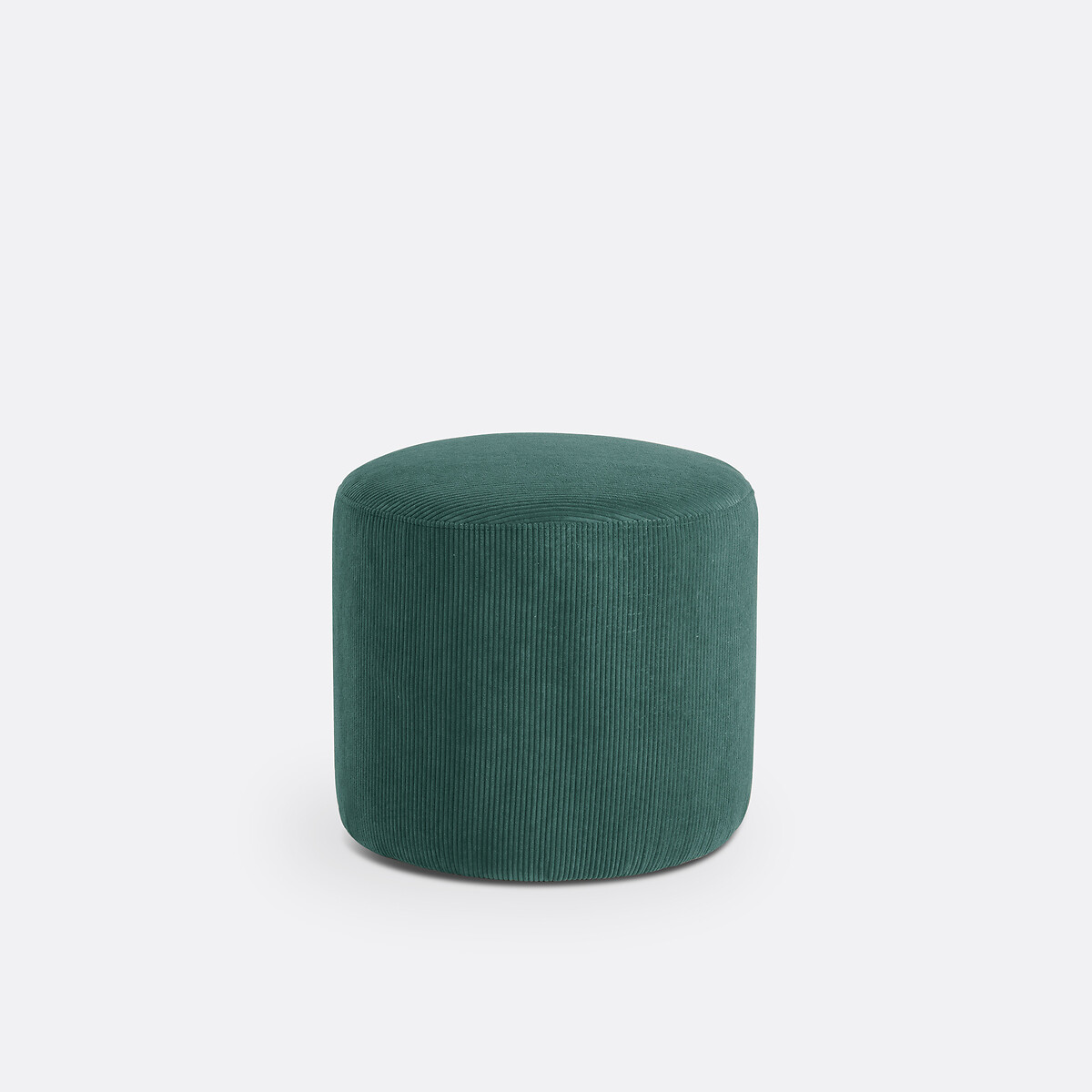 Pouf velours côtelé, Séméon vert eucalyptus, LA REDOUTE INTERIEURS
