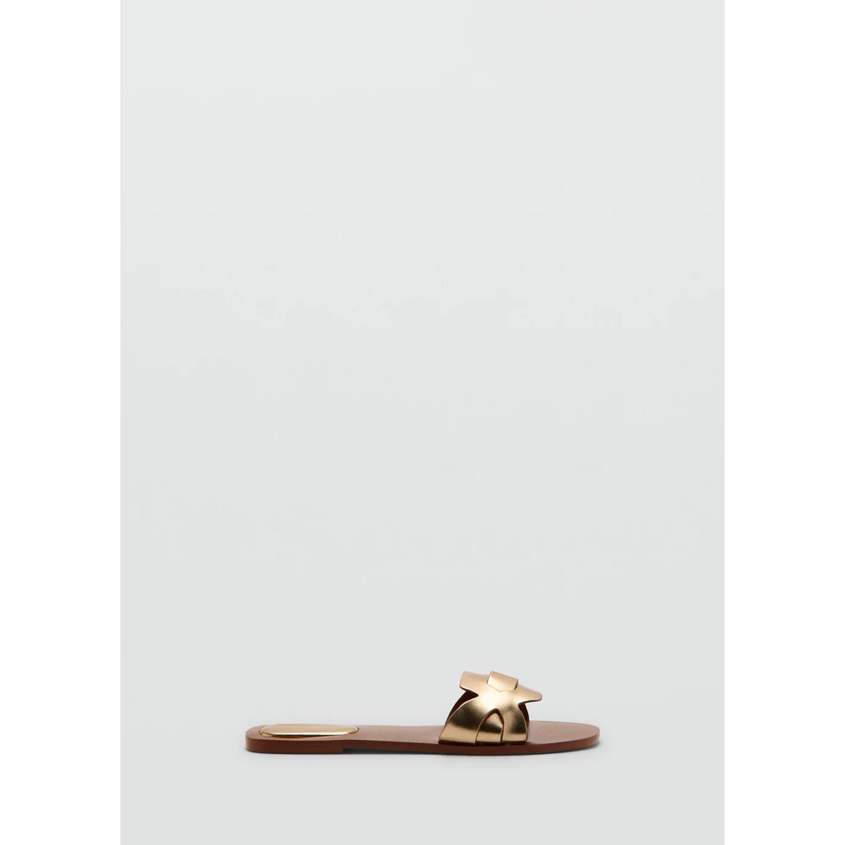 Sandales lanières cuir or, MANGO TEEN