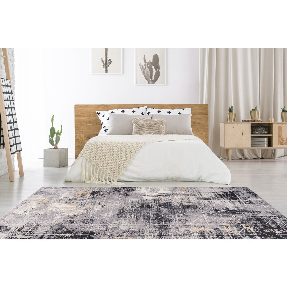 Tapis rectangulaire fait main, PIEMONT multicolore, RECOLLECTION
