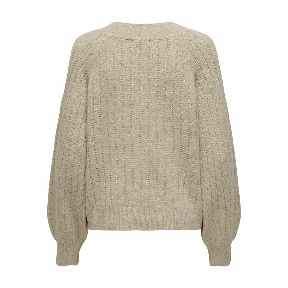 Openwork Knit Jumper with V-Neck ecru , JDY
