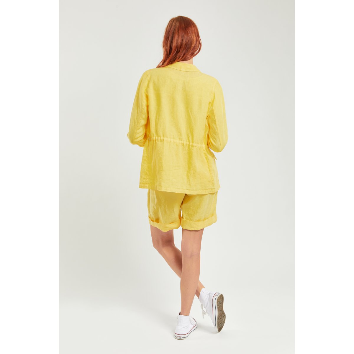 Veste saharienne en lin Sienna paille, TERRE & MER