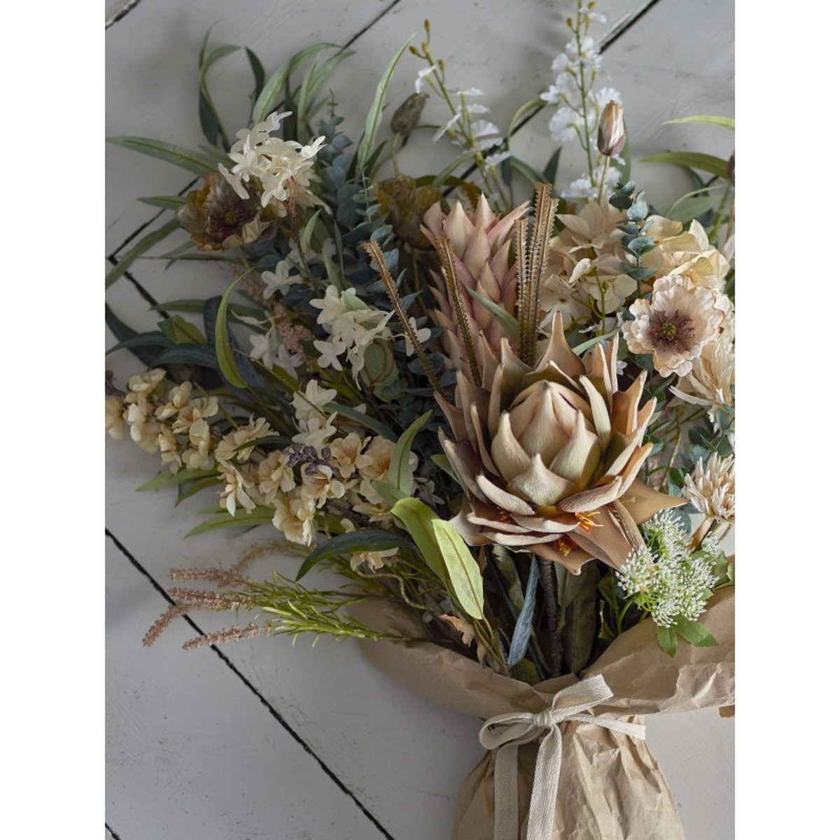 Fleur artificielle pied d'alouette beige, BLOOMINGVILLE