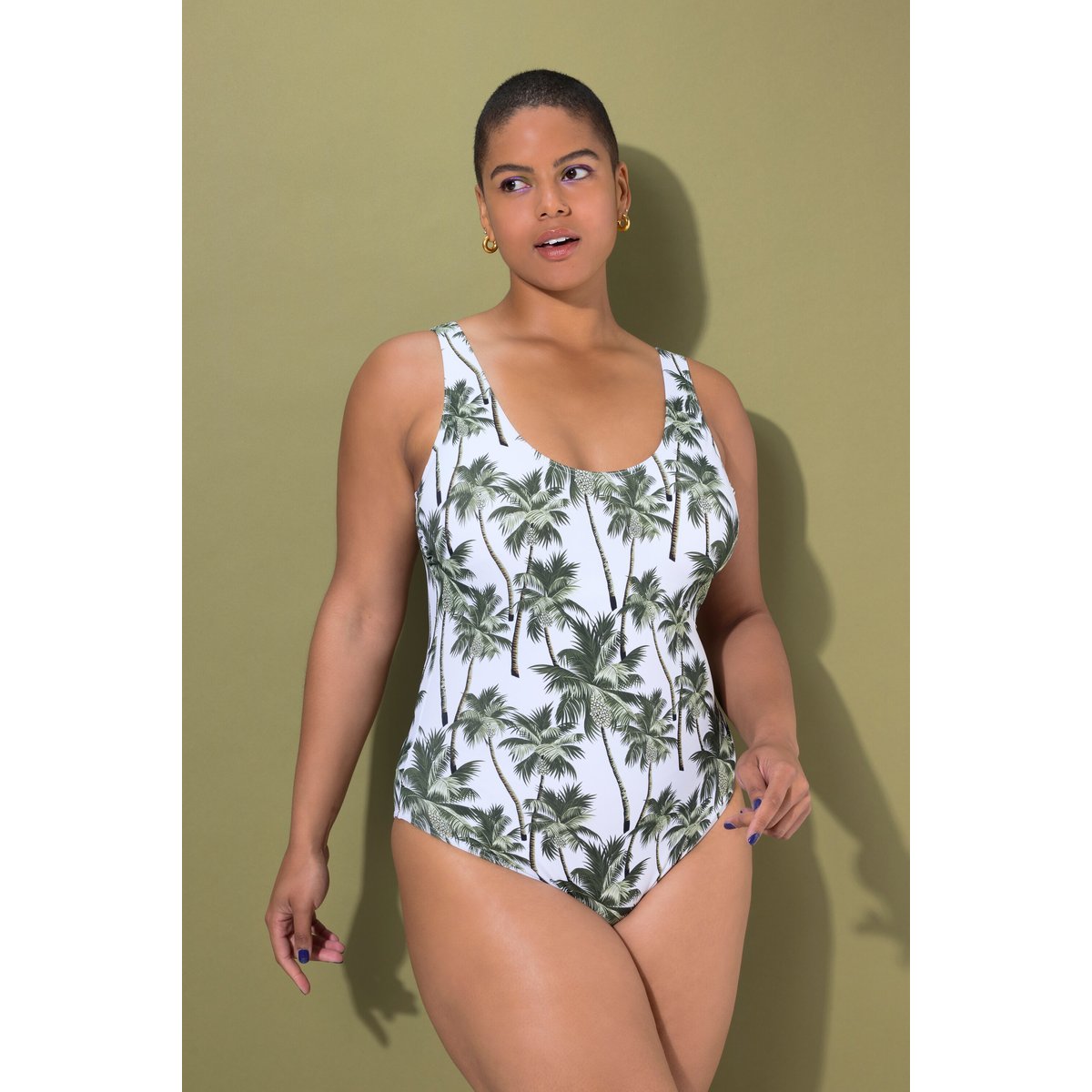 Maillot de bain avec bonnets souples blanc cassé, STUDIO UNTOLD