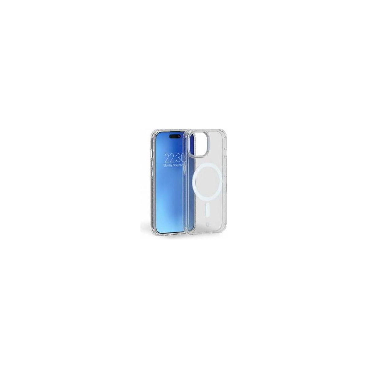 Coque iPhone 15 MagSafe transparente couleur unique, FORCE CASE