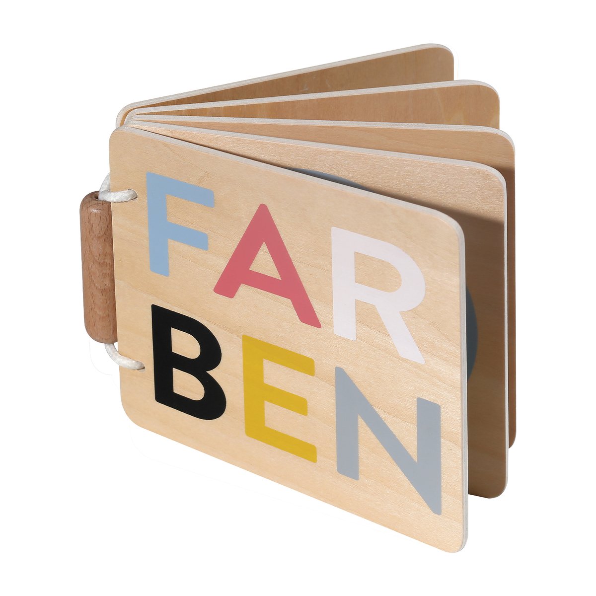 Jeu' de'eveil - Livre en bois couleurs jaune, KINDSGUT