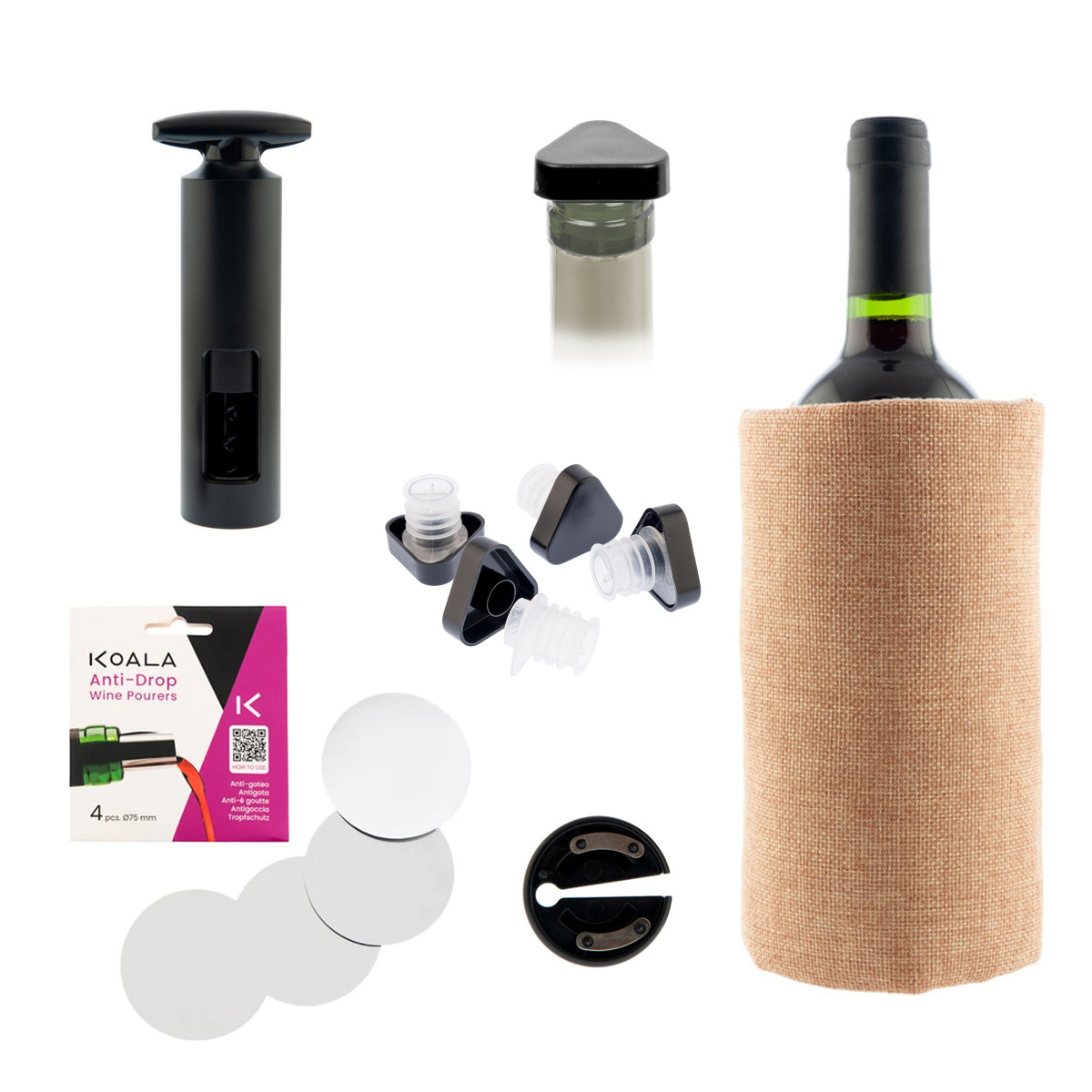 Set exploration 4 pièces pour la dégustation des vins - APÉRIFUN couleur unique, KOALA