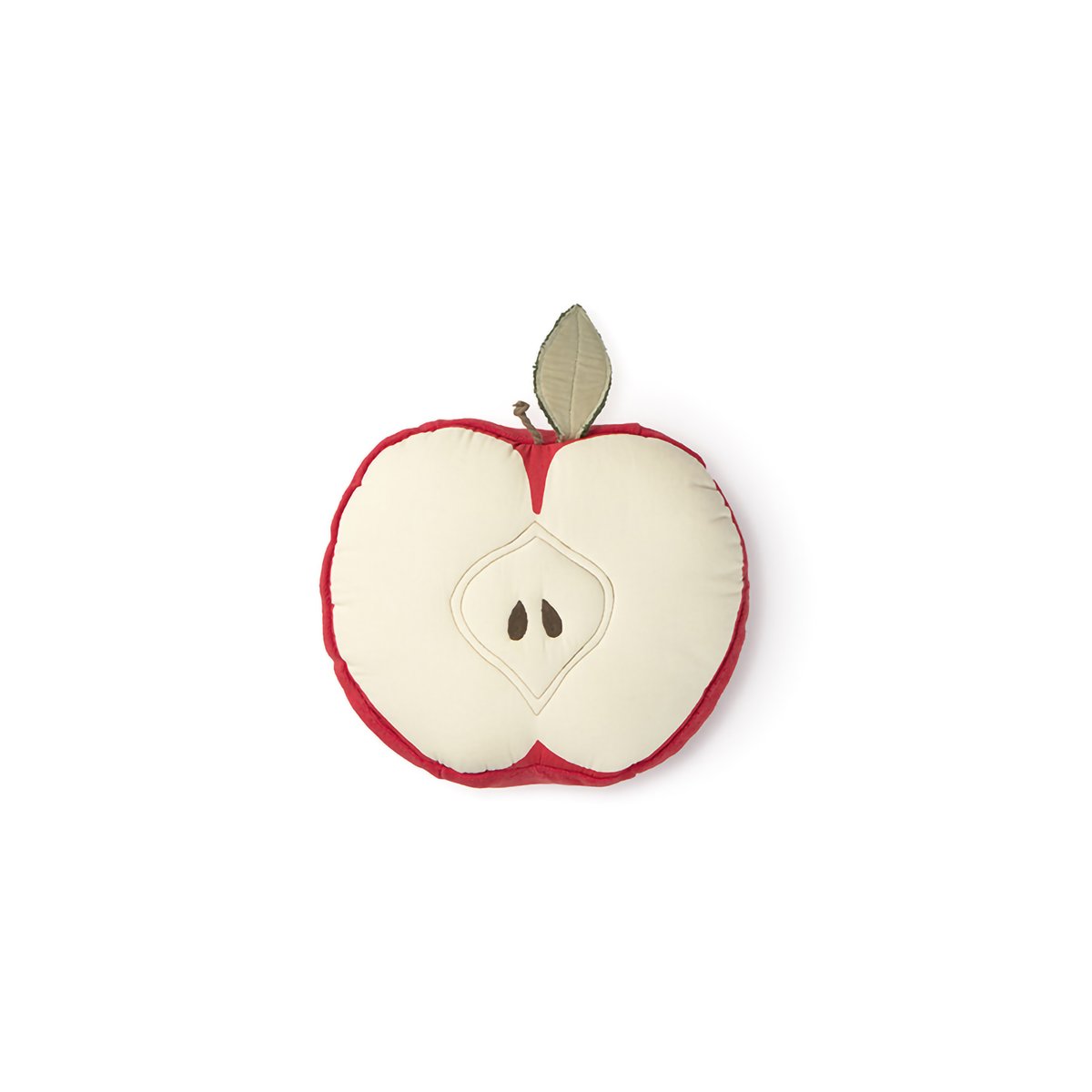 Coussin enfant en coton Pomme GROWING UP ON A FARM rouge, LORENA CANALS