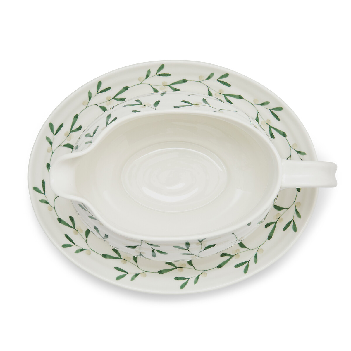 Mistletoe Gravy Boat & Stand white, SOPHIE CONRAN FOR PORTMEIRION