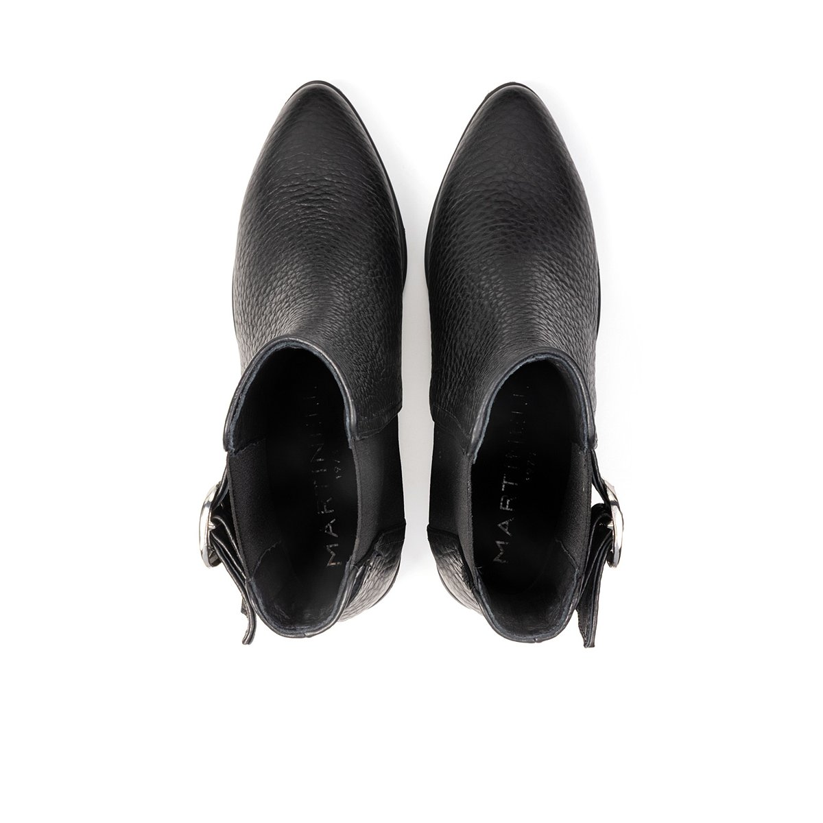 Bottines à talon cuir Zinnia black, MARTINELLI