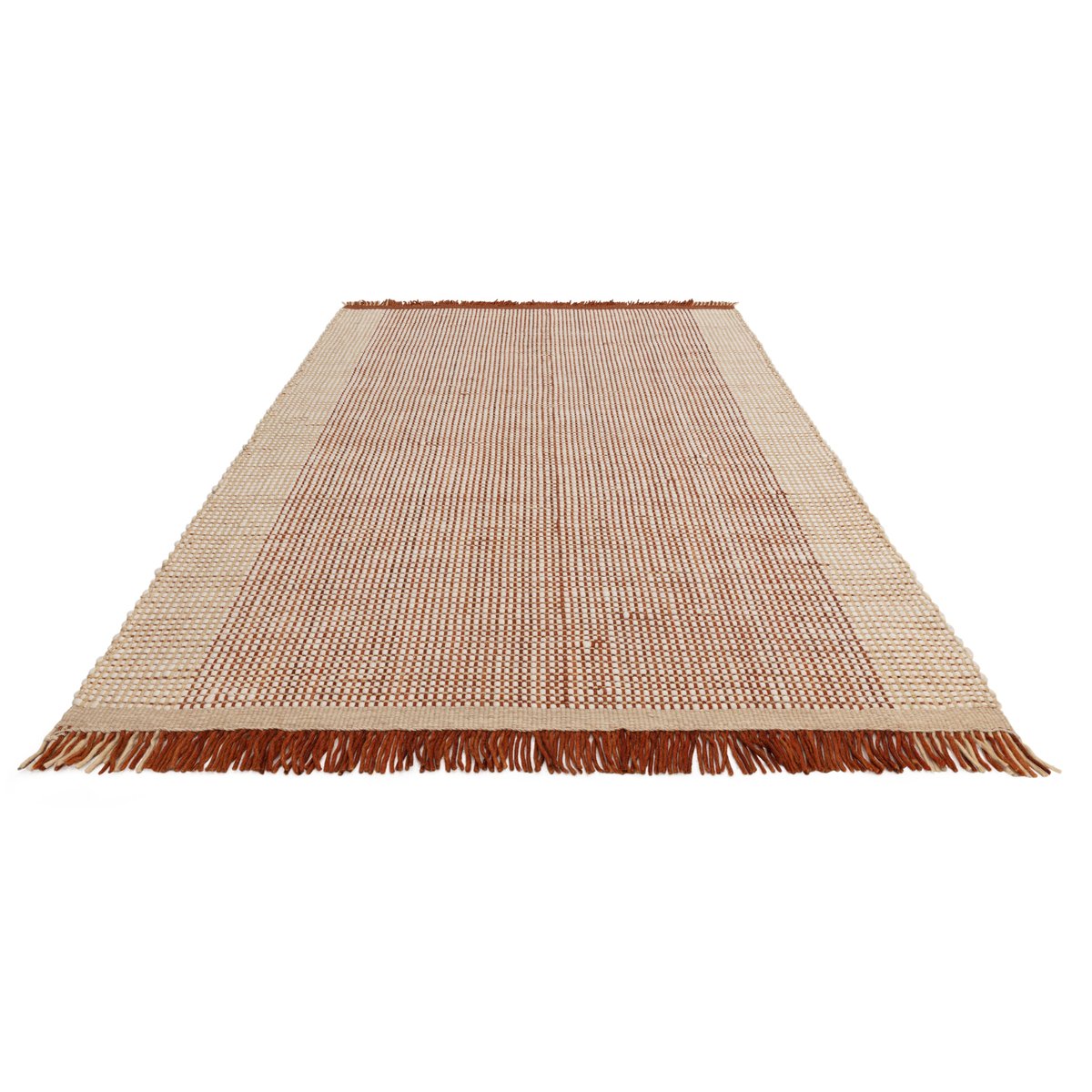 Tapis moderne en laine tissé main ELYSIUM rouge, NOVATREND
