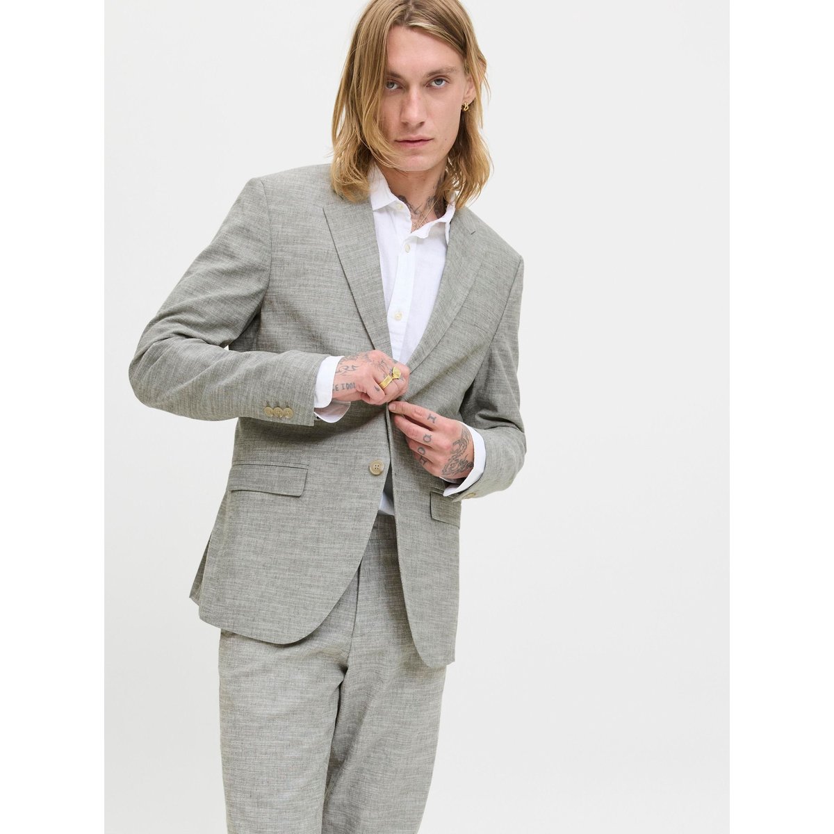 Blazer Croisé Et Pantalon De Tailleur four leaf clover, JACK AND JONES PREMIUM