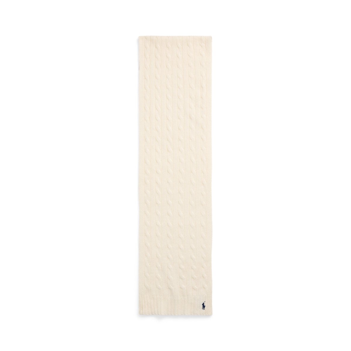 Wool/Cashmere Cable Knit Scarf cream, POLO RALPH LAUREN