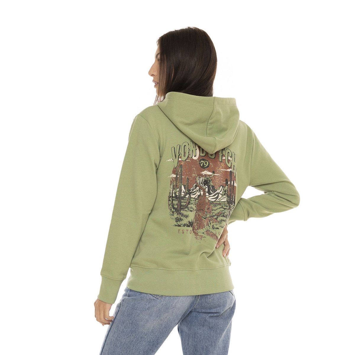 Sweat à capuche Desert vert, VON DUTCH