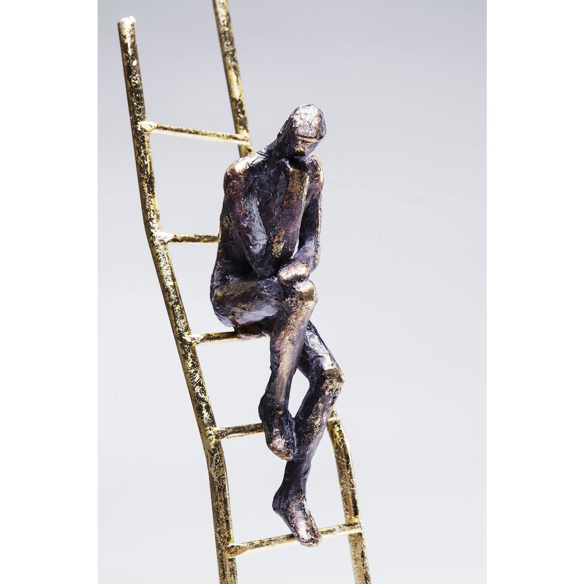 Déco penseur sur échelle, ELEMENTS bronze, KARE DESIGN