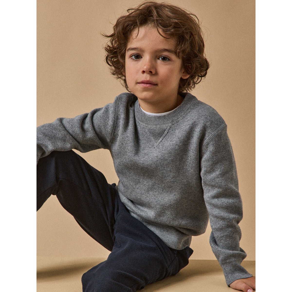 Pull sweat gris chine, CYRILLUS