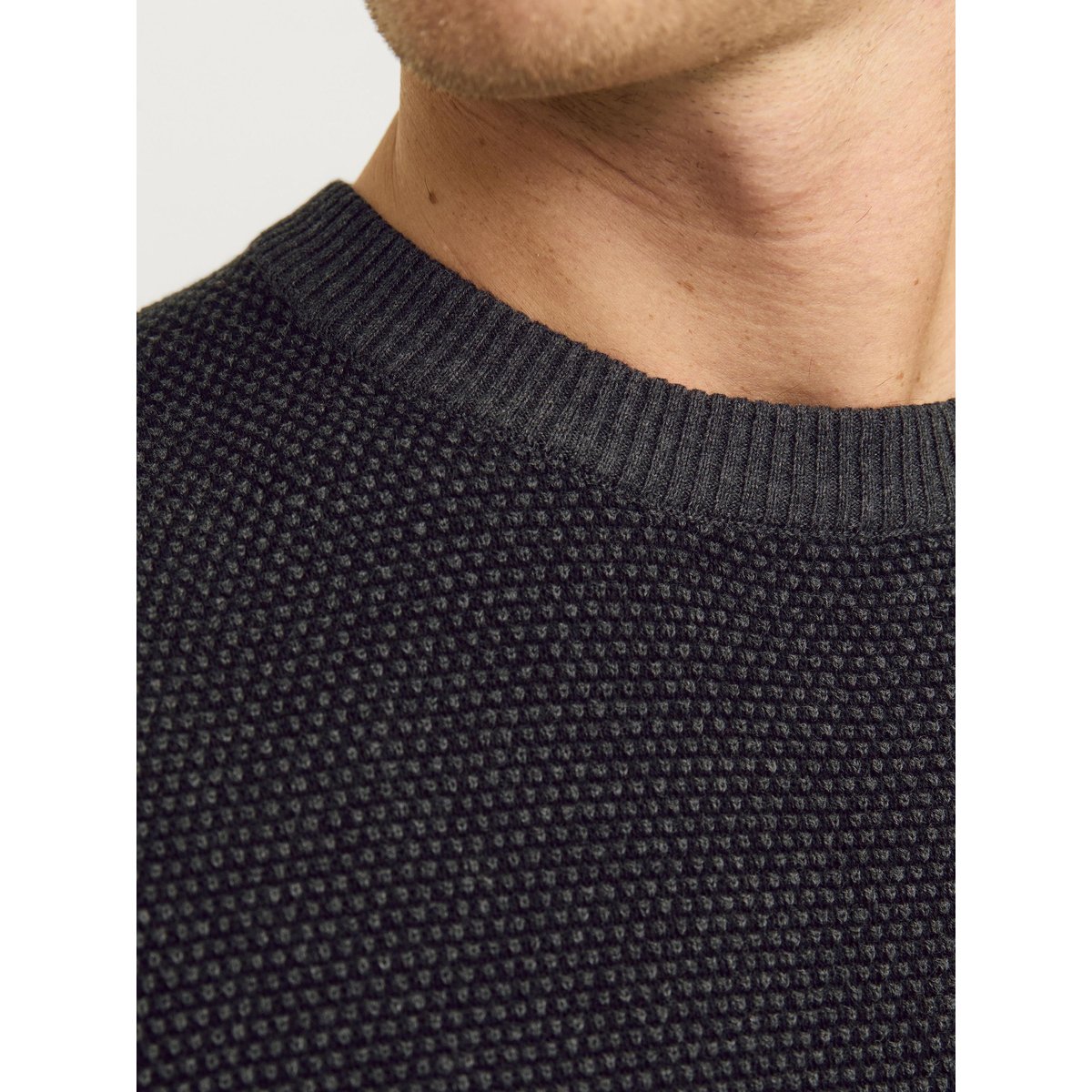 Pull En Maille dark grey melange, JACK & JONES