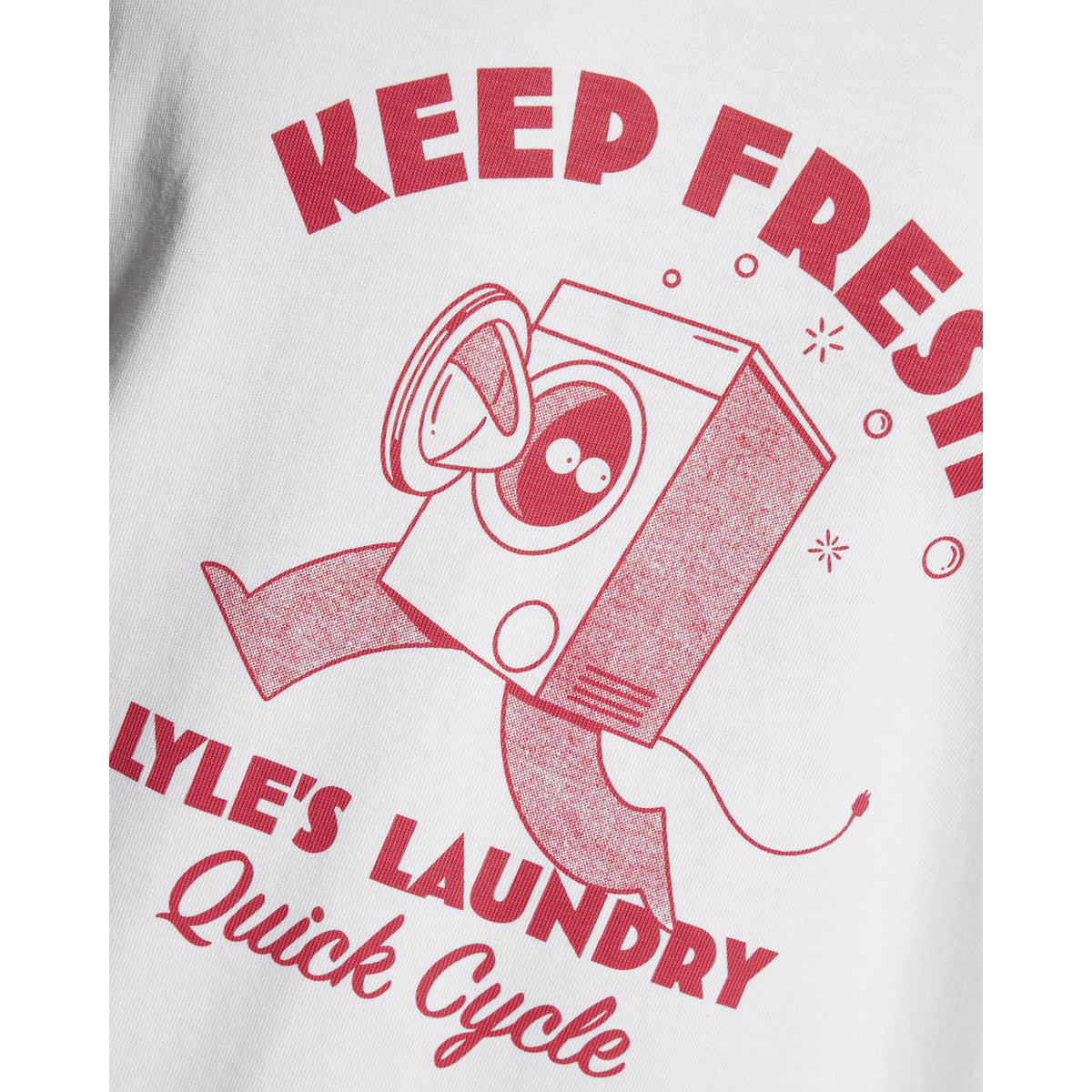 T-shirt graphique poitrine blanc/ cerise rouge, LYLE & SCOTT