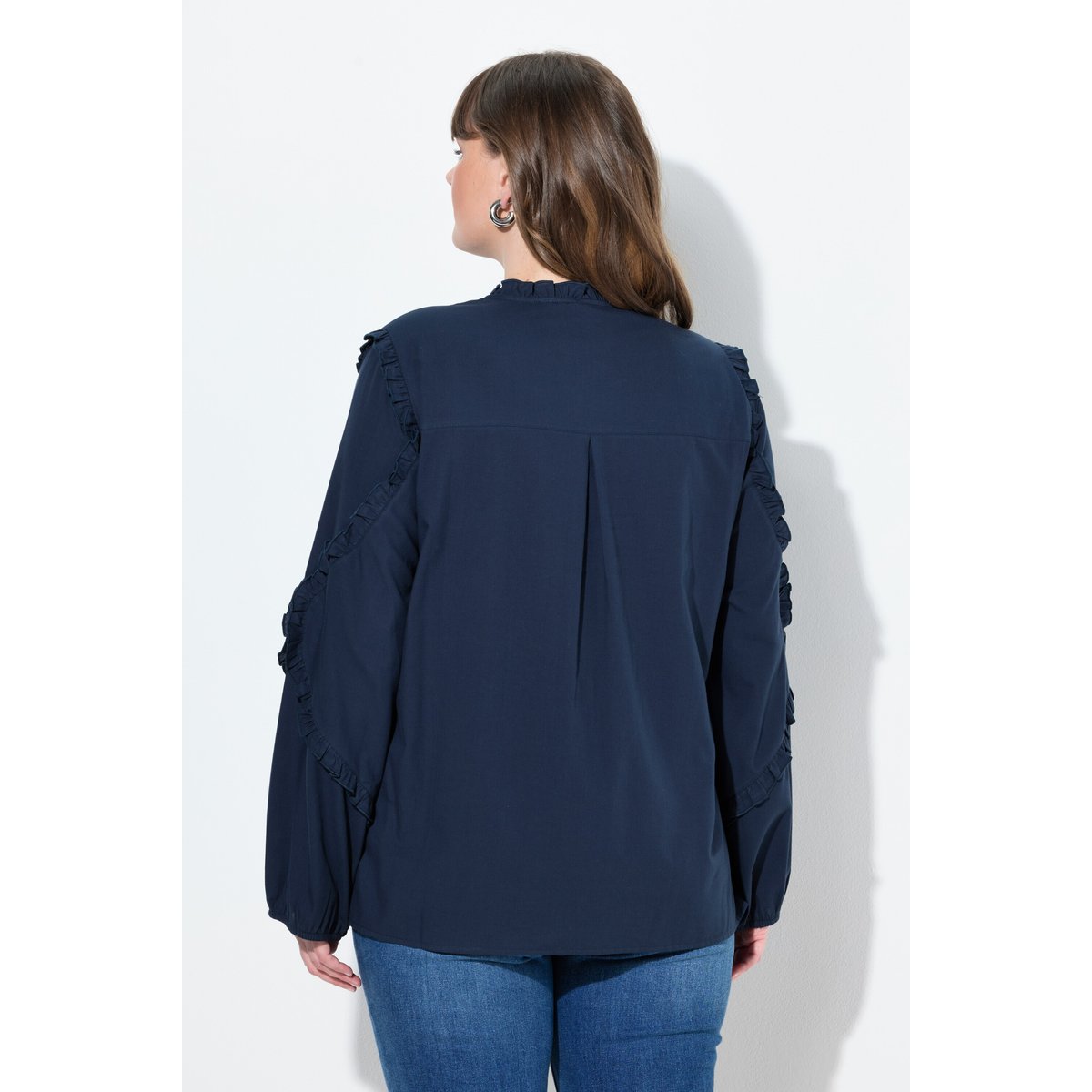 Tunique en coton bio bleu marine, ULLA POPKEN