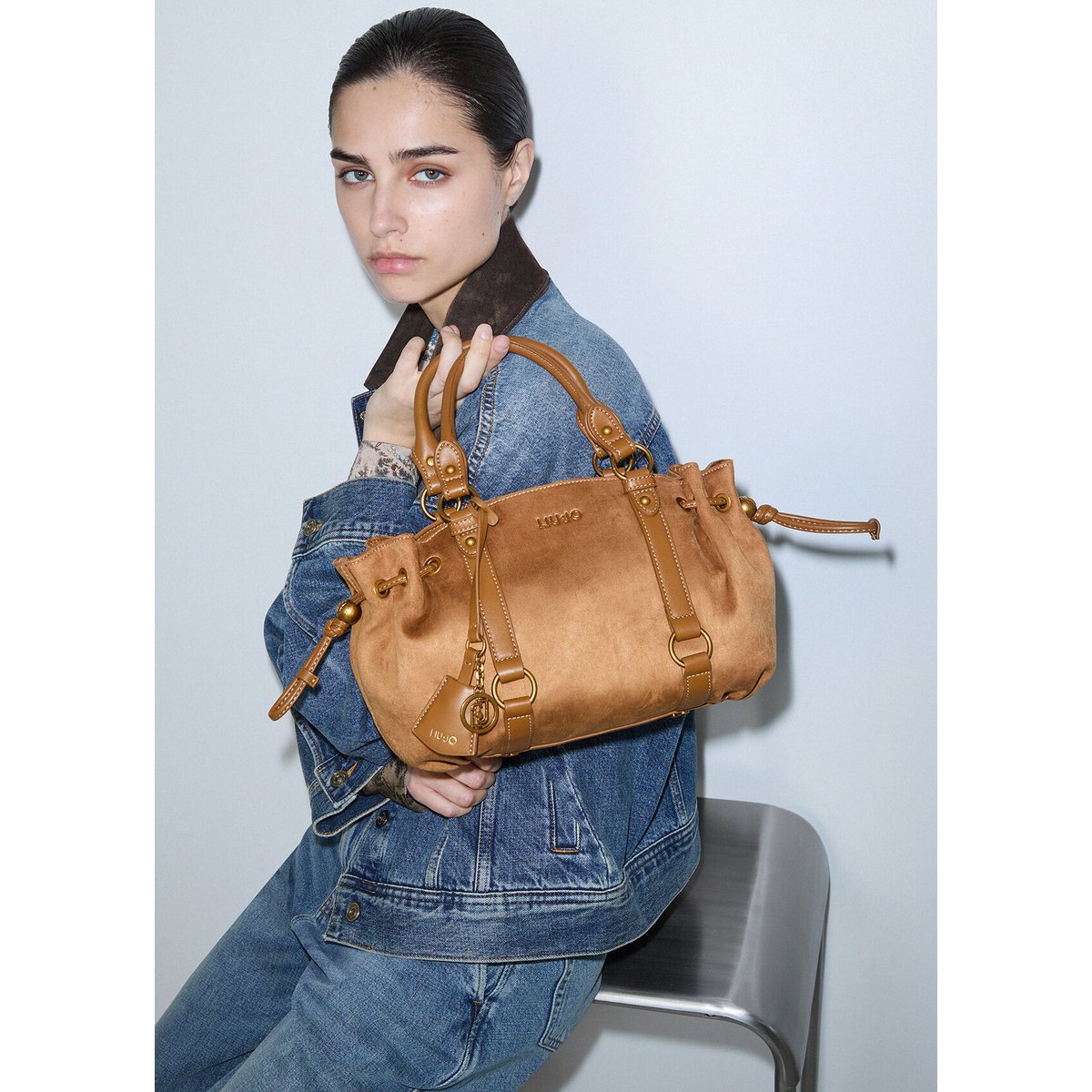 Petit Sac à Cordon beige, LIU JO