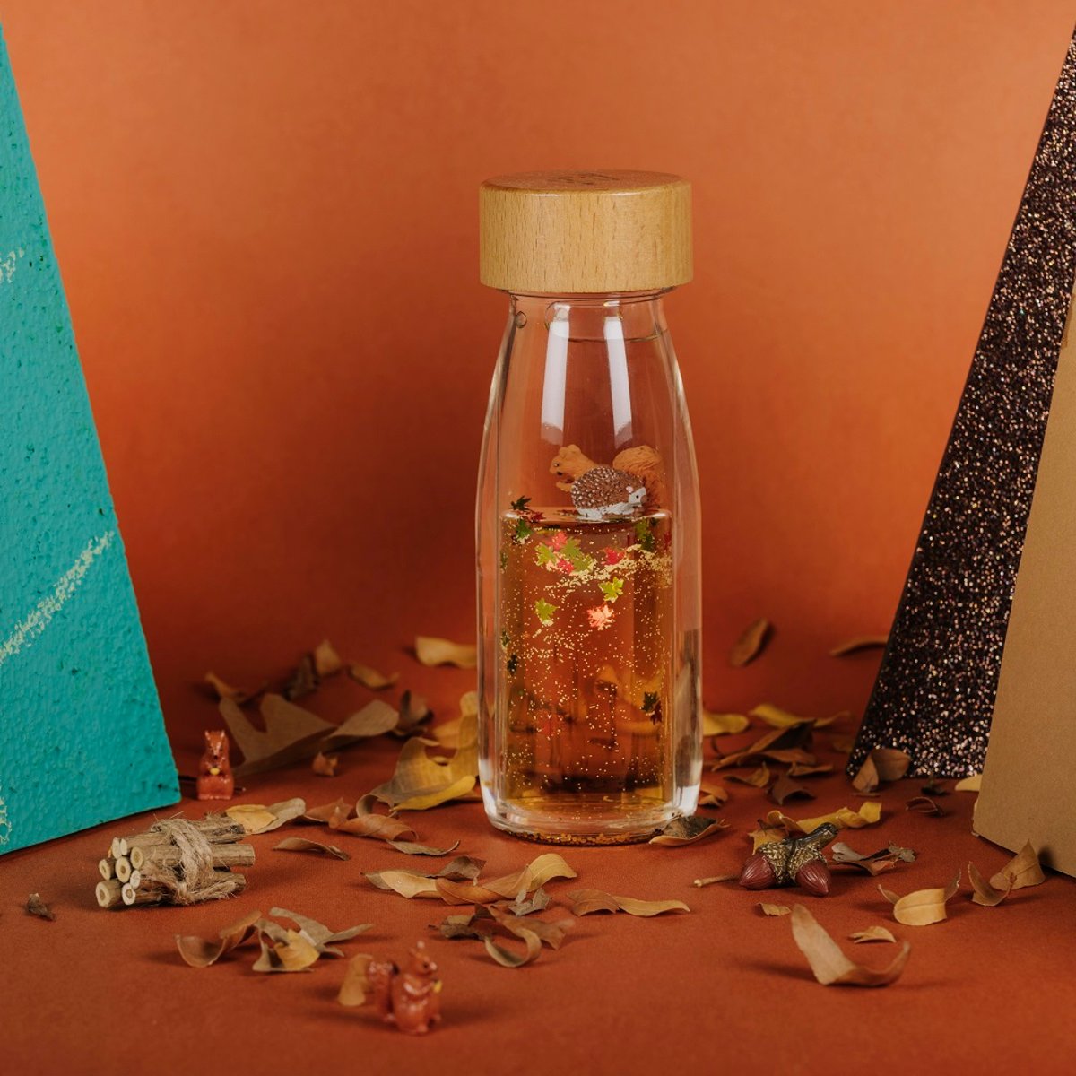 Bouteille sensorielle brun, PETIT BOUM
