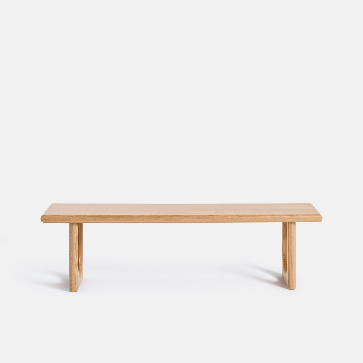 Banco de roble macizo y chapado, 160 cm de largo, DOUVE roble, LA REDOUTE INTERIEURS