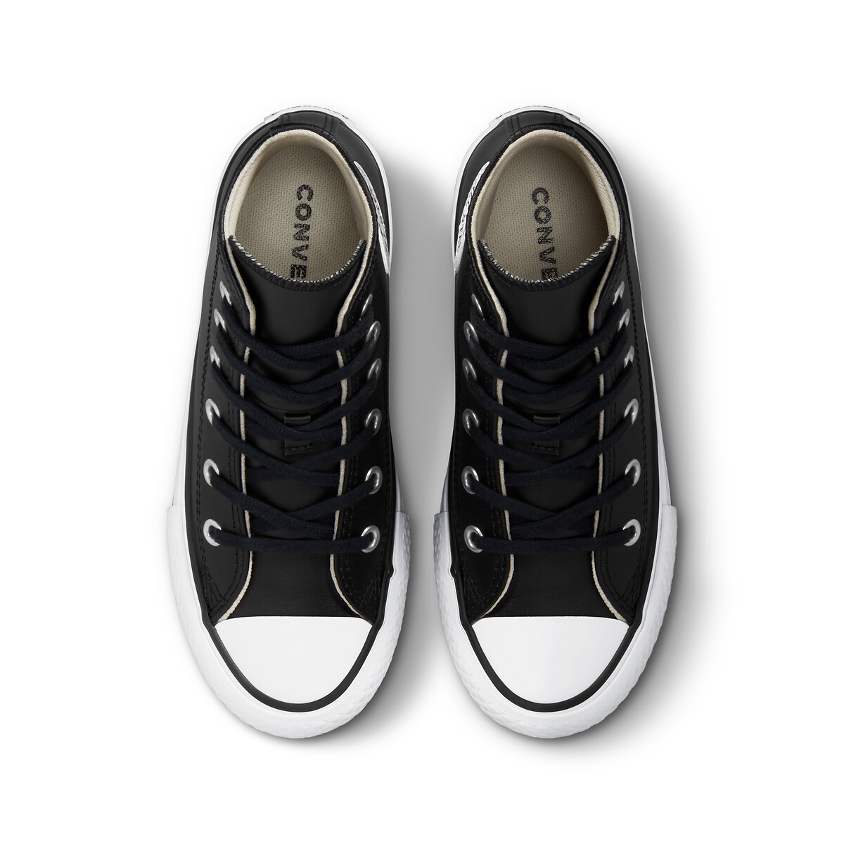 Baskets cuir All Star Eva Lift Foundation Leather noir, CONVERSE