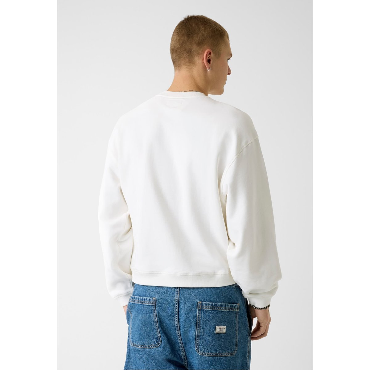 Sweatshirt Boxy Imprimé blanc multicolore, GUESS JEANS