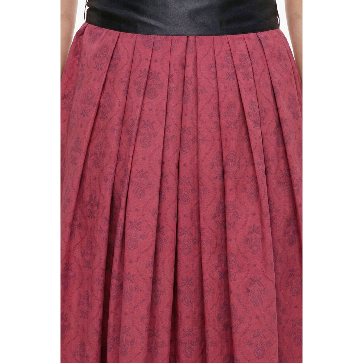 Dirndl, velours, encolure carrée rouge vin, ULLA POPKEN
