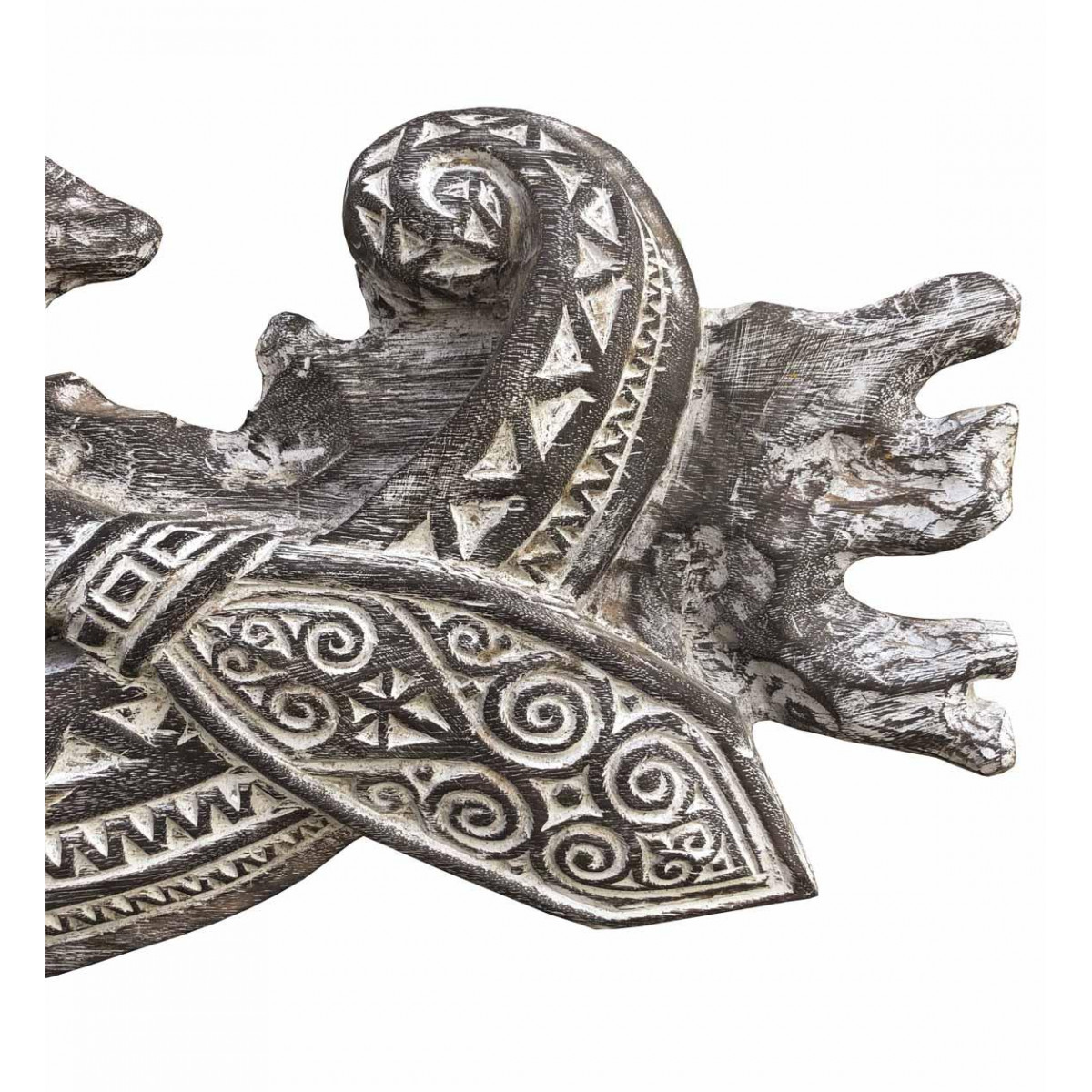 Sculpture barque marron, DECORATION D’AUTREFOIS