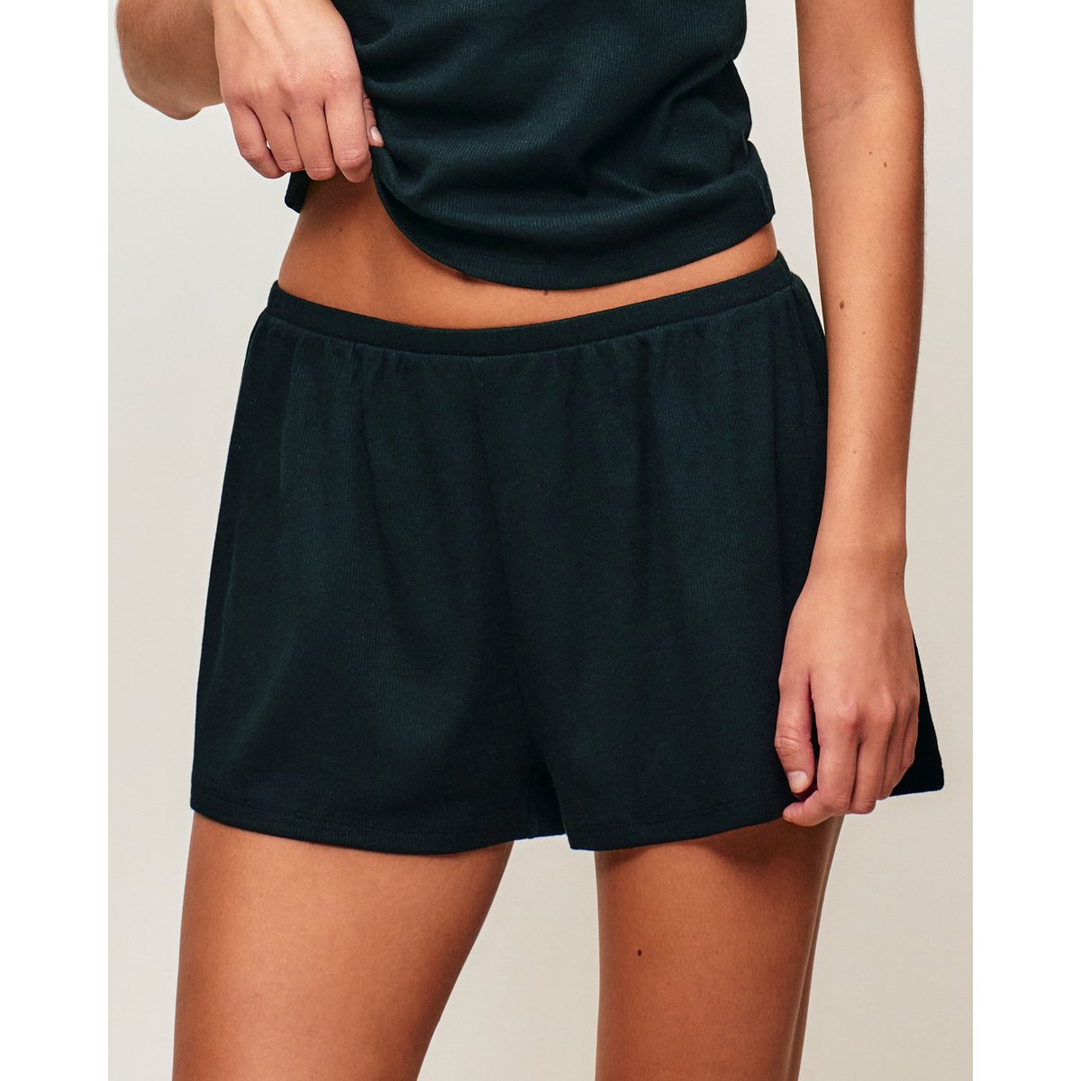 Short en jersey côtelé noir CORENIGHTIZ noir, UNDIZ