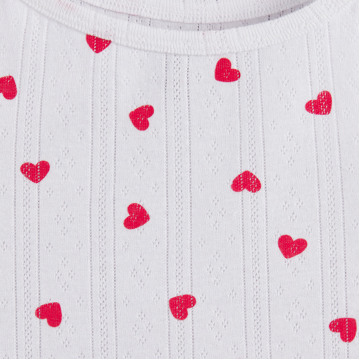 Lot de 3 maillots de corps débardeurs, en maille pointelle rose + écru, LA REDOUTE COLLECTIONS