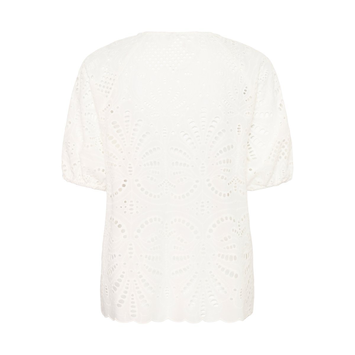 Blouse à manches courtes blanc spring gardenia, CULTURE