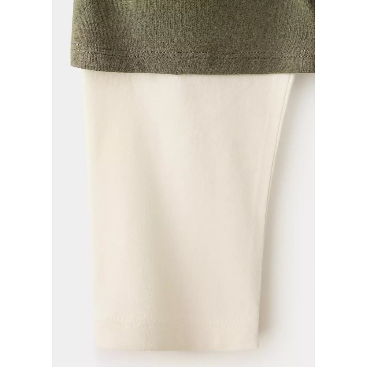 T-shirt double brodé vert foncé, MANGO BABY