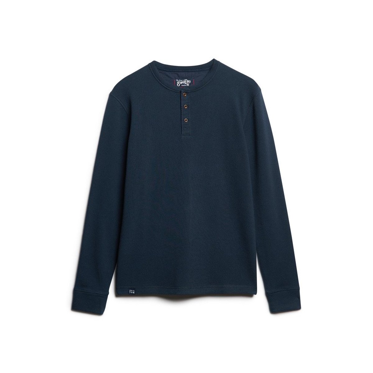 T-shirt Henley The Merchant Store bleu marine éclipse, SUPERDRY
