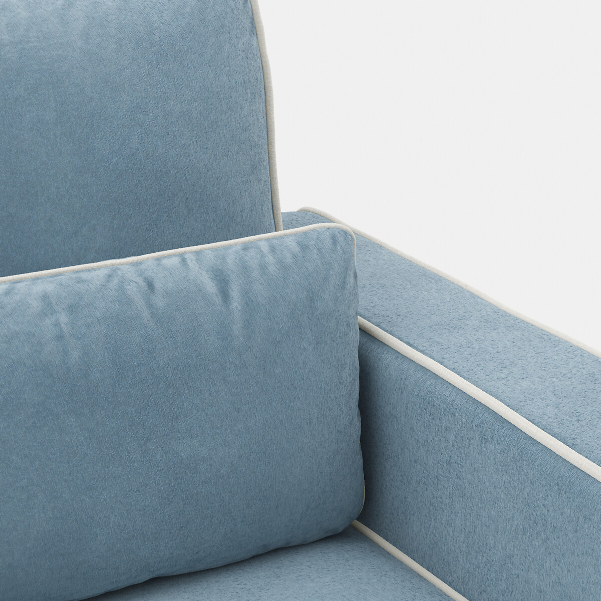Dunley Contrast Piping Upholstered Armchair blue, ÉDITÉ