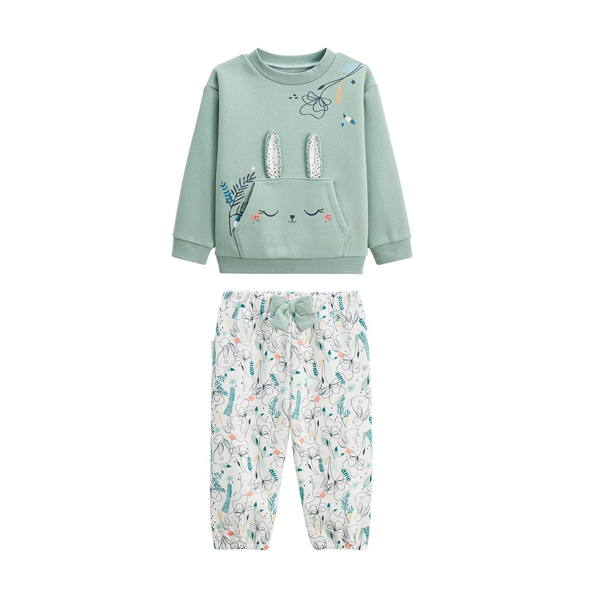 Ensemble enfant sweat et pantalon en molleton Misscerise bleu, PETIT BEGUIN