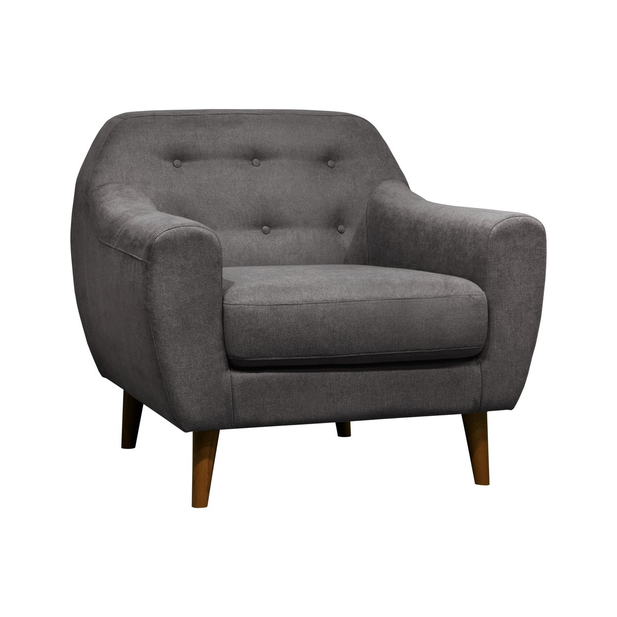 Fauteuil tissu - AGATHE gris foncé, CAMIF