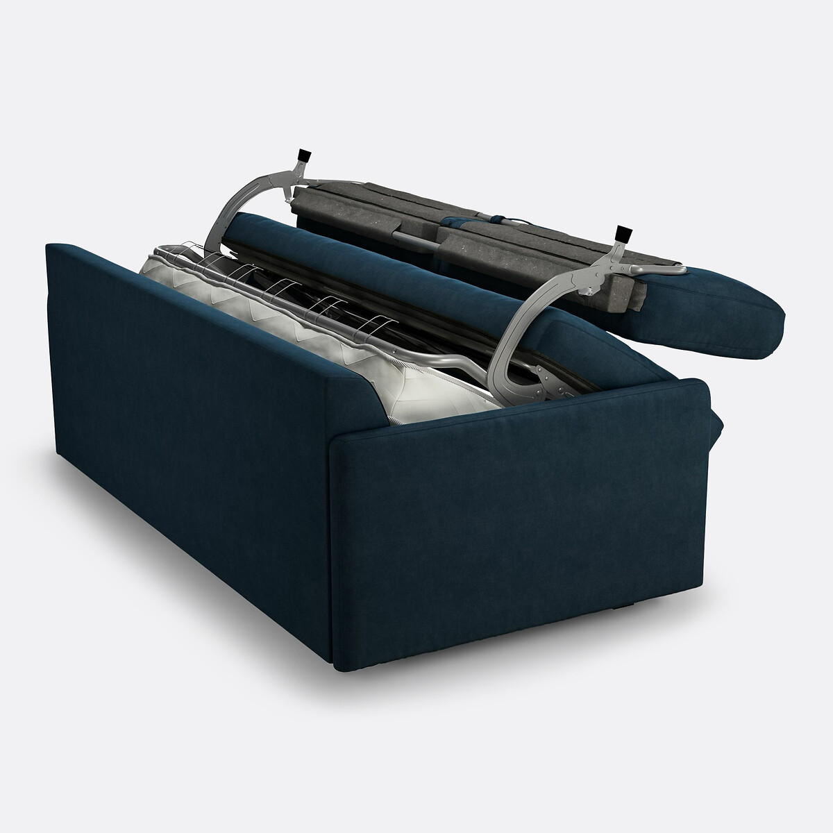 Canapé-lit en velours, 2, 3 ou 4 places, confort Bultex®, MARTA bleu de prusse, LA REDOUTE INTERIEURS