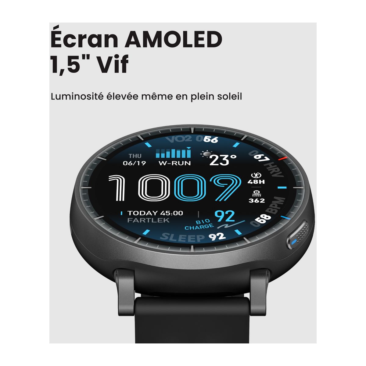 Montre sport Active Max Black noir, AMAZFIT